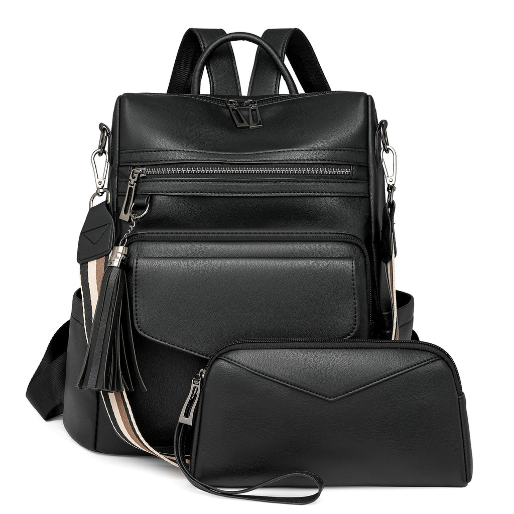 Retro Versatile Women's Backpack With Two-tone Fringe