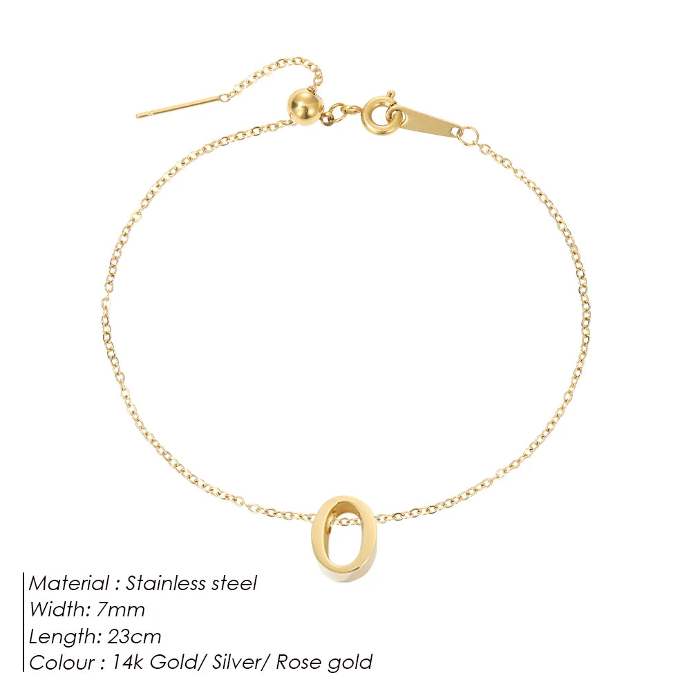 LUREA Initials DIY Anklets Stainless Steel Gold Plated Accessories Fashion Alphabet Anklet Mother's Day Gift 48 Hour Shipping♥️