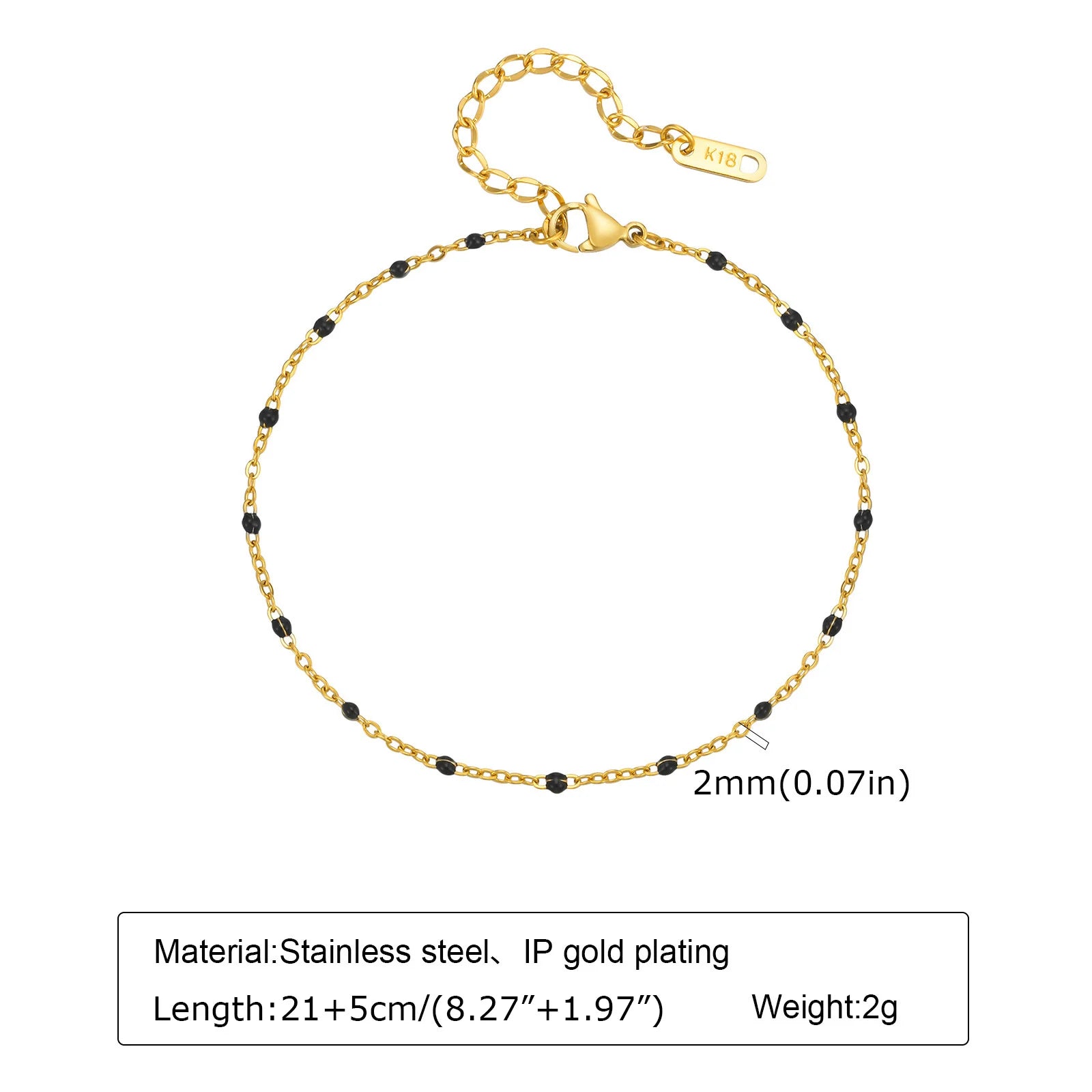 Waterproof Layered Link Chain Anklets Bracelet for Women, Gold Plated Foot Leg Anklets Summer Boho Beach Jewelry Adjustable