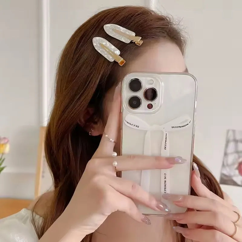 4pcs Simple Mixed Color Hair Clips Side No Trace Bangs Duckbill Clips Elegant Ladies Headwear Hair Accessories