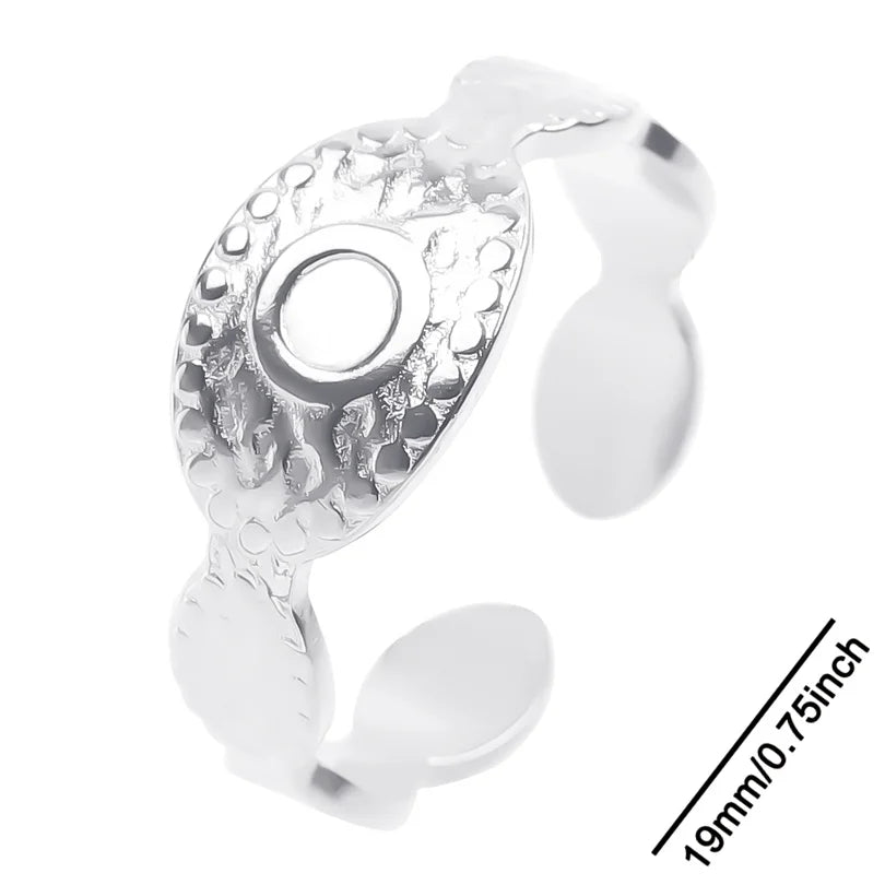 6pcs Stylish High Quality Stainless Steel Rings Love Hollow Geometric Stars Shaped Knuckle Rings Women Jewelry Accessory Gifts| Lurea accessories ✨️ 😍