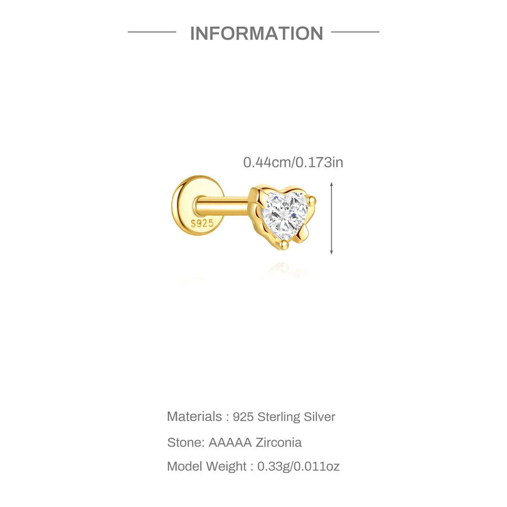 CANNER 1PC 925 Sterling Silver Tassel Chain Eight Pointed Stars Moon Earrings For Women Ins Horse Eye Geometric Zircon Earring♥️