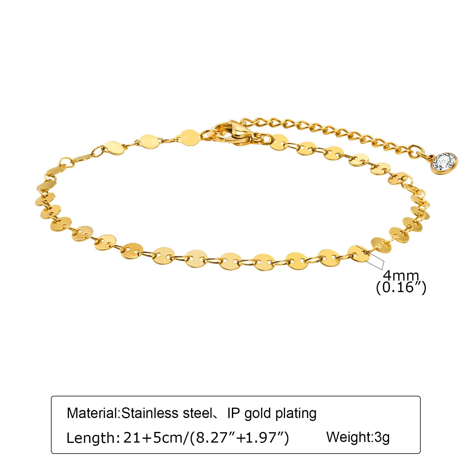 Stainless Steel Anklets Bracelet for Women, Flower Heart Seashell Charms Layered Anklets, Waterproof Gold Plated Anklet✨️