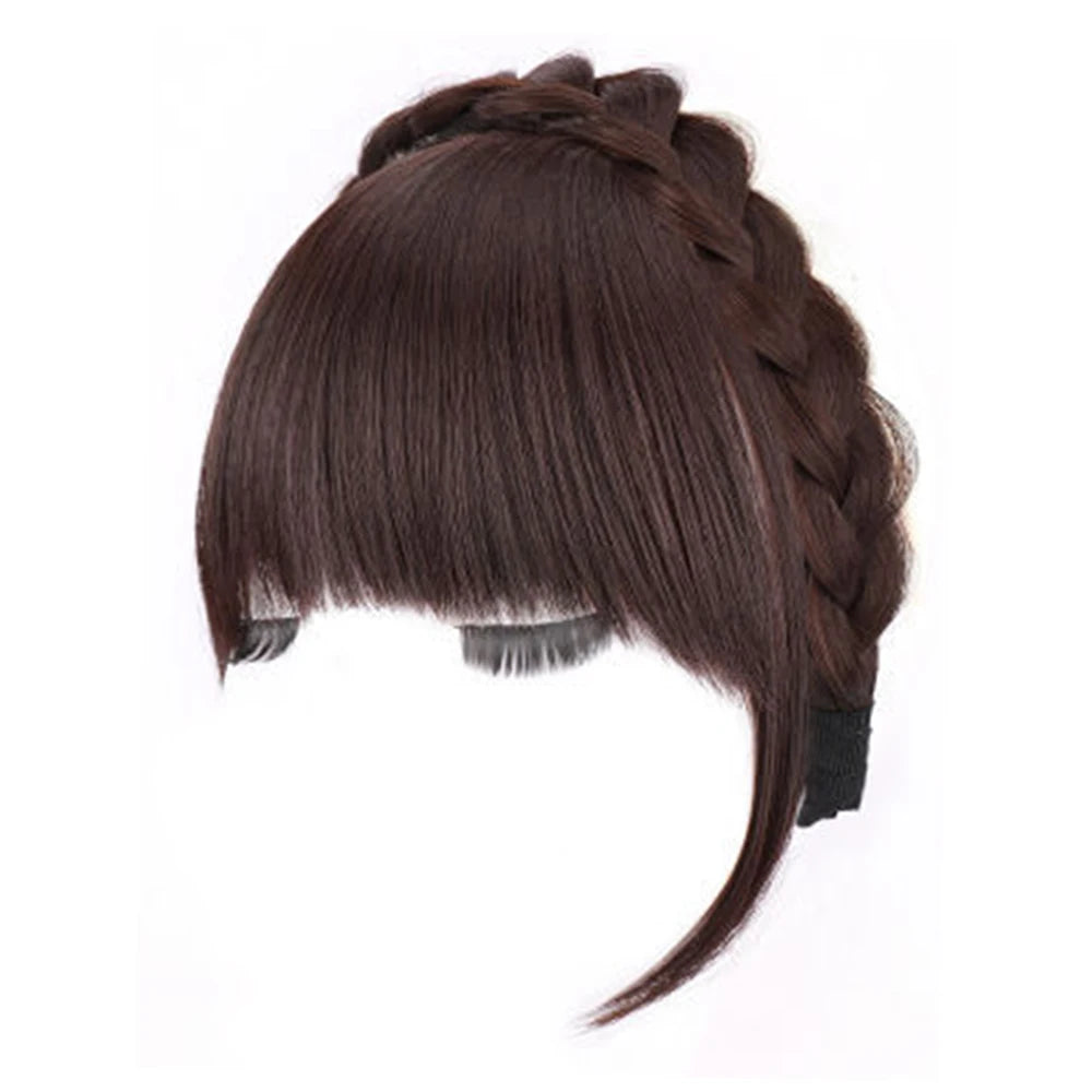 New Fake Hair Headband Wig Bangs Hairband Hair Extension Women Girls Clips In Hair Extension Hair Accessories Hairpiece Clips🌸