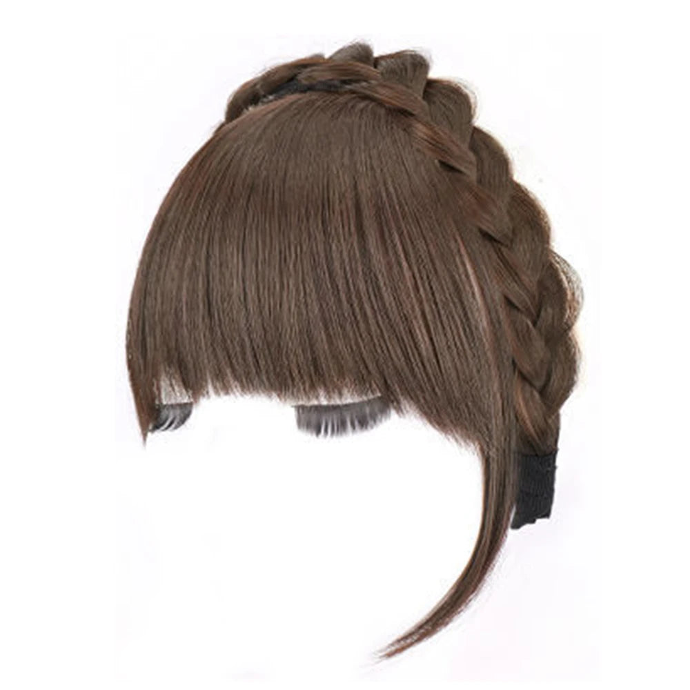New Fake Hair Headband Wig Bangs Hairband Hair Extension Women Girls Clips In Hair Extension Hair Accessories Hairpiece Clips🌸