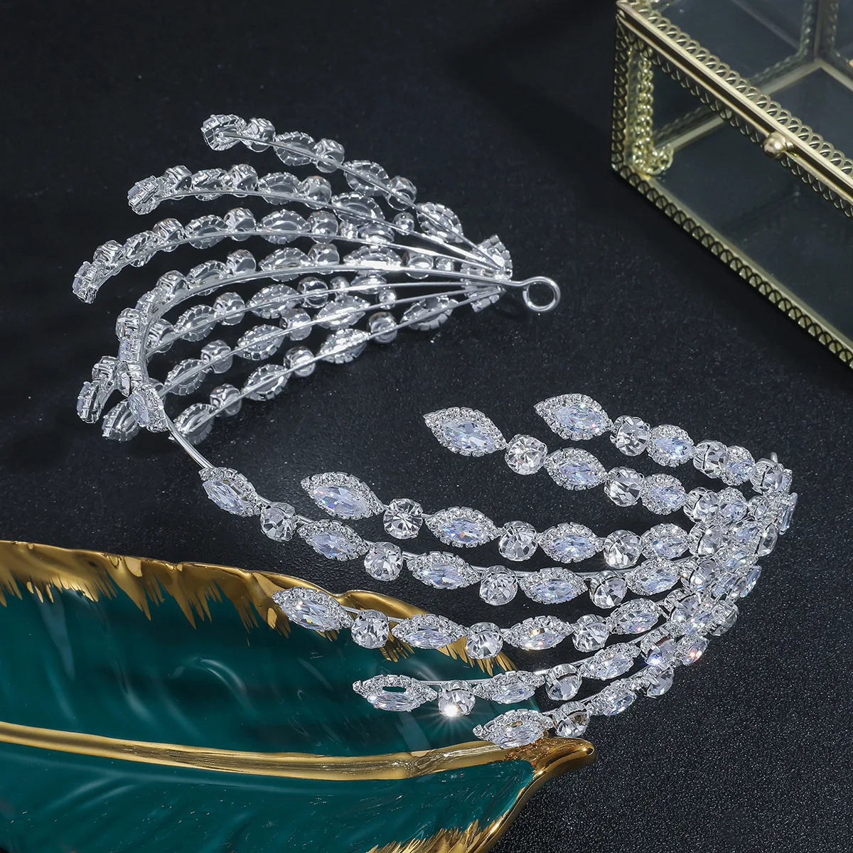 Cubic Zirconia Bridal Headpiece Wedding Hair Jewelry Accessories Luxury Bride Tiaras Headdress Prom Party Hairbands Headdress