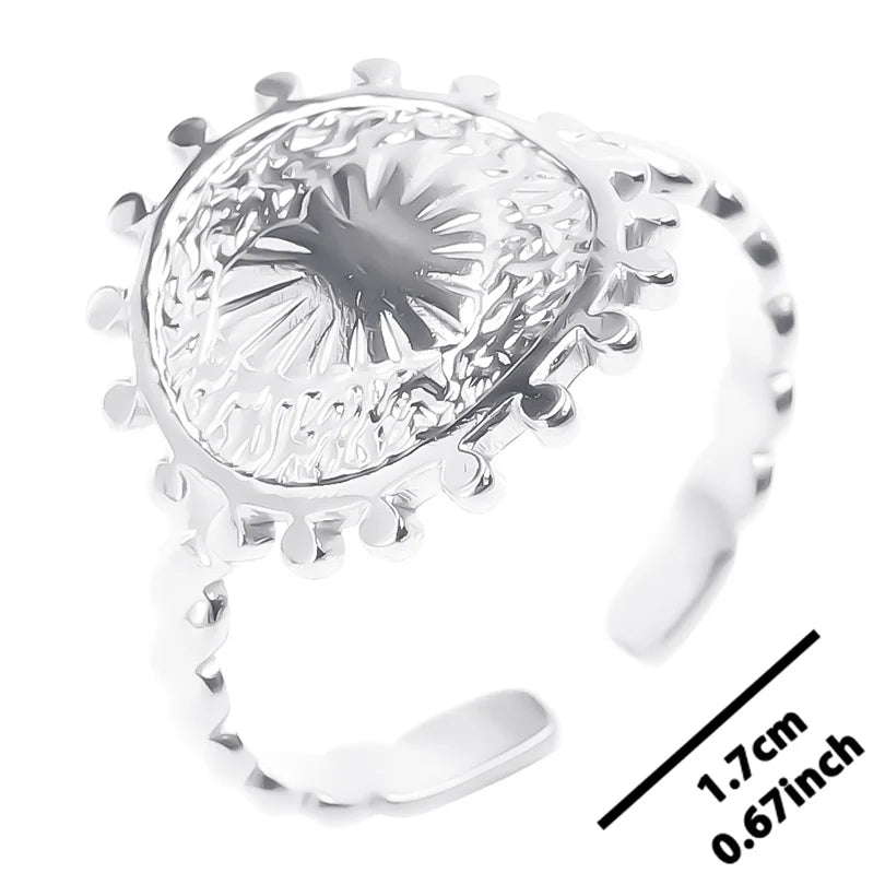 6pcs Stylish High Quality Stainless Steel Rings Love Hollow Geometric Stars Shaped Knuckle Rings Women Jewelry Accessory Gifts| Lurea accessories ✨️ 😍