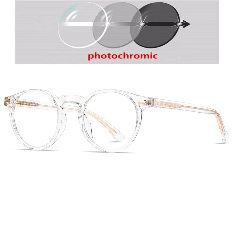 Anti Blue Rays Round Prescription Glasses For The Nearsighted Leopard Frame Student Prescription Spectacles 0 -0.5 -0.75 To -6.0☺️🌸