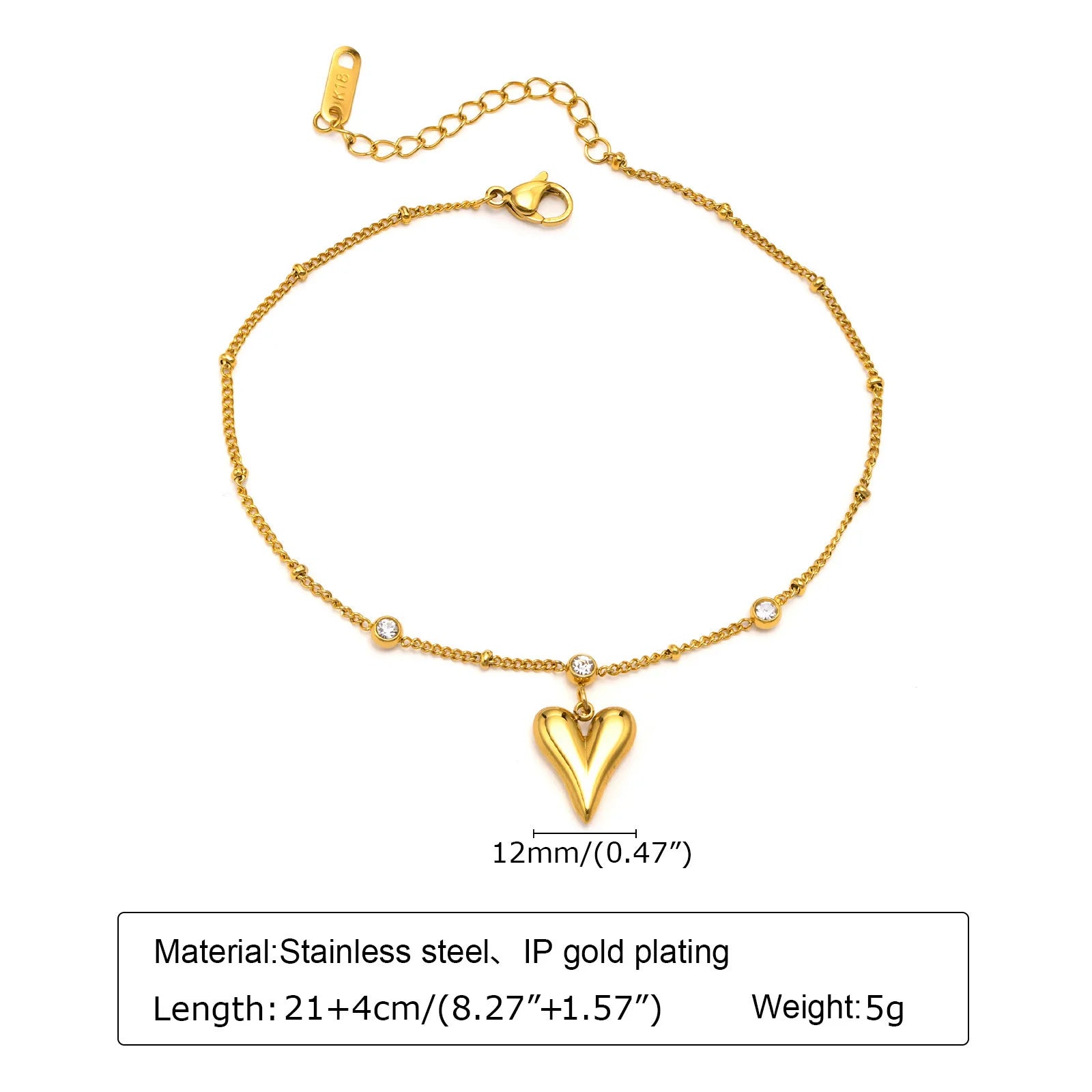 Stainless Steel Anklets Bracelet for Women, Flower Heart Seashell Charms Layered Anklets, Waterproof Gold Plated Anklet❤️