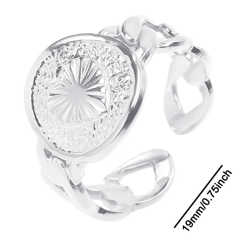 6pcs Stylish High Quality Stainless Steel Rings Love Hollow Geometric Stars Shaped Knuckle Rings Women Jewelry Accessory Gifts| Lurea accessories ✨️ 😍