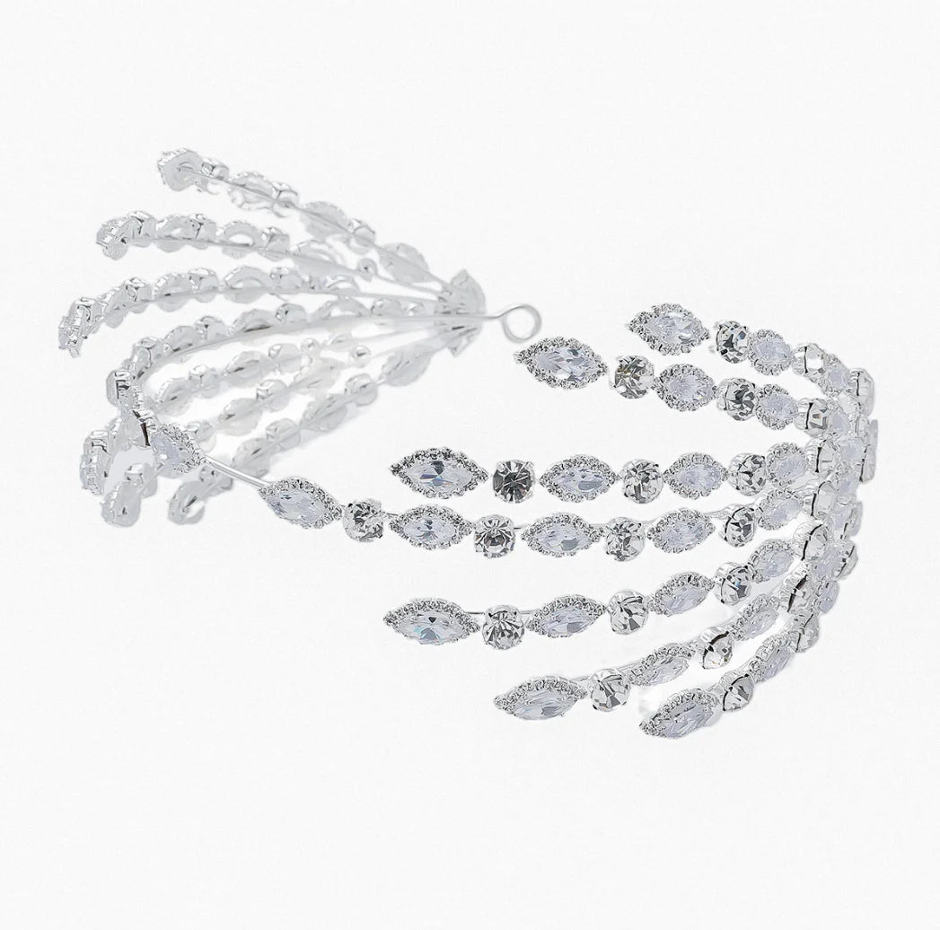 Cubic Zirconia Bridal Headpiece Wedding Hair Jewelry Accessories Luxury Bride Tiaras Headdress Prom Party Hairbands Headdress