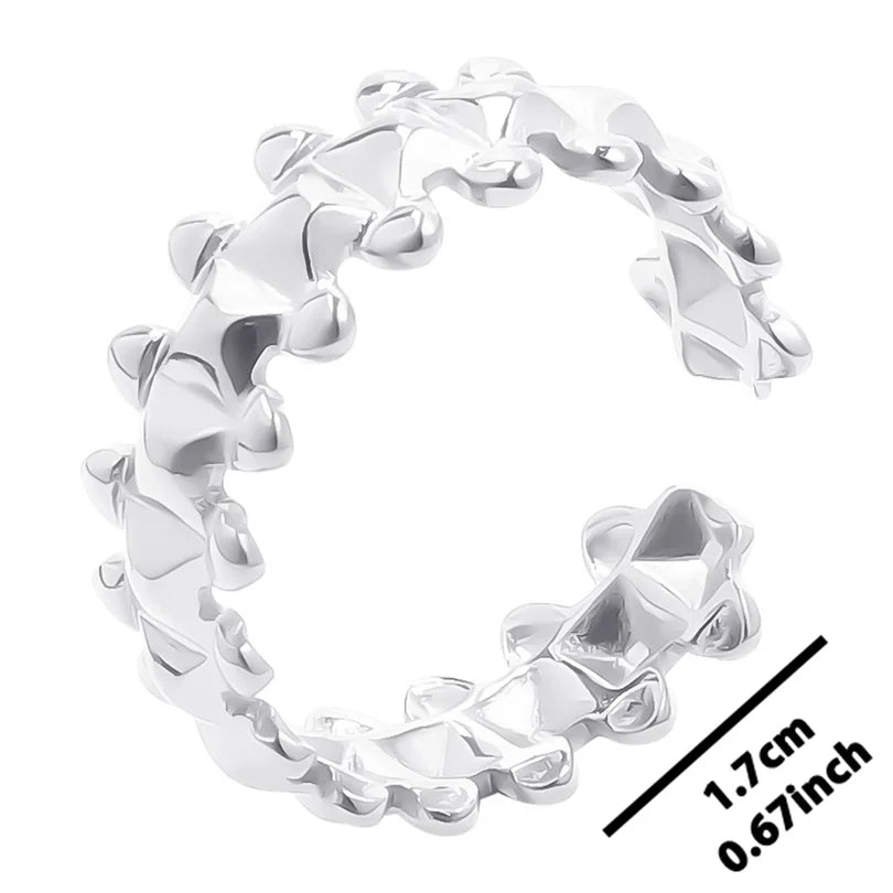 6pcs Stylish High Quality Stainless Steel Rings Love Hollow Geometric Stars Shaped Knuckle Rings Women Jewelry Accessory Gifts| Lurea accessories ✨️ 😍