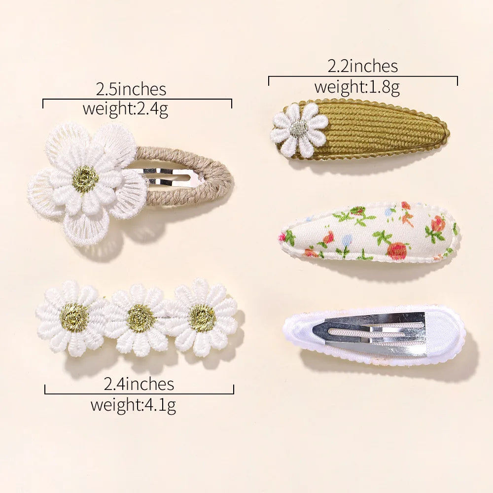 2025 Cute Flower Hairpins Set Children Baby Girls Kids Hair Clips Pin Barrettes Accessories Hairclip Headwear Headdress Ornament💘