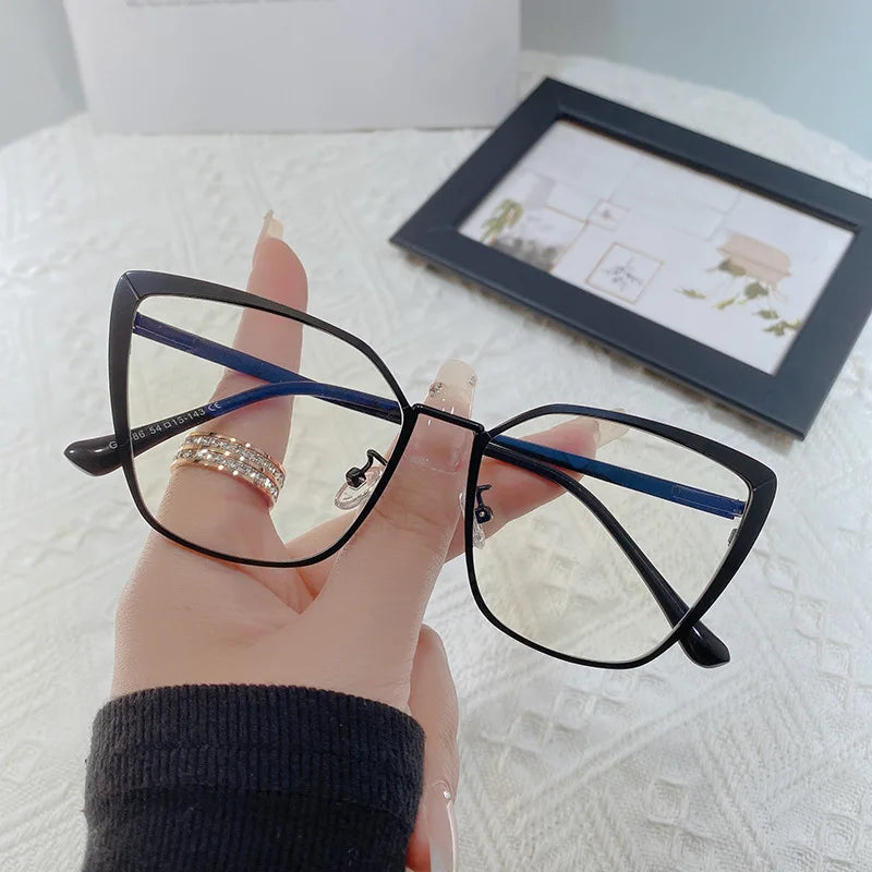 New Fashion Brand Design Retro Cat Eye Frame Photochromic Anti Blue Light Computer Women Reading Glasses Farsighted Diopters 0-6♥️