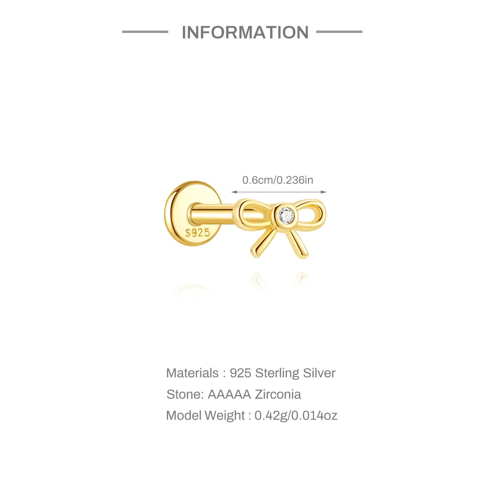 CANNER 1PC 925 Sterling Silver Tassel Chain Eight Pointed Stars Moon Earrings For Women Ins Horse Eye Geometric Zircon Earring♥️