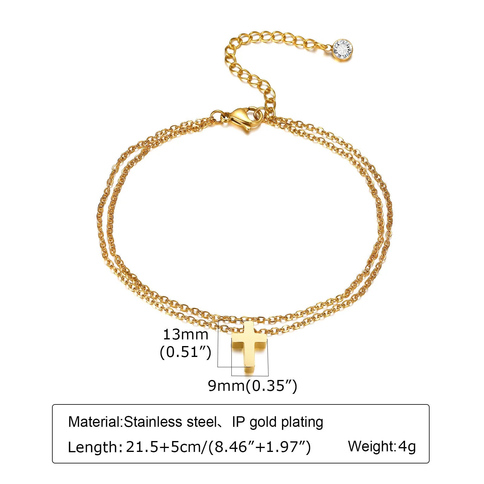 Stainless Steel Anklets Bracelet for Women, Flower Heart Seashell Charms Layered Anklets, Waterproof Gold Plated Anklet❤️