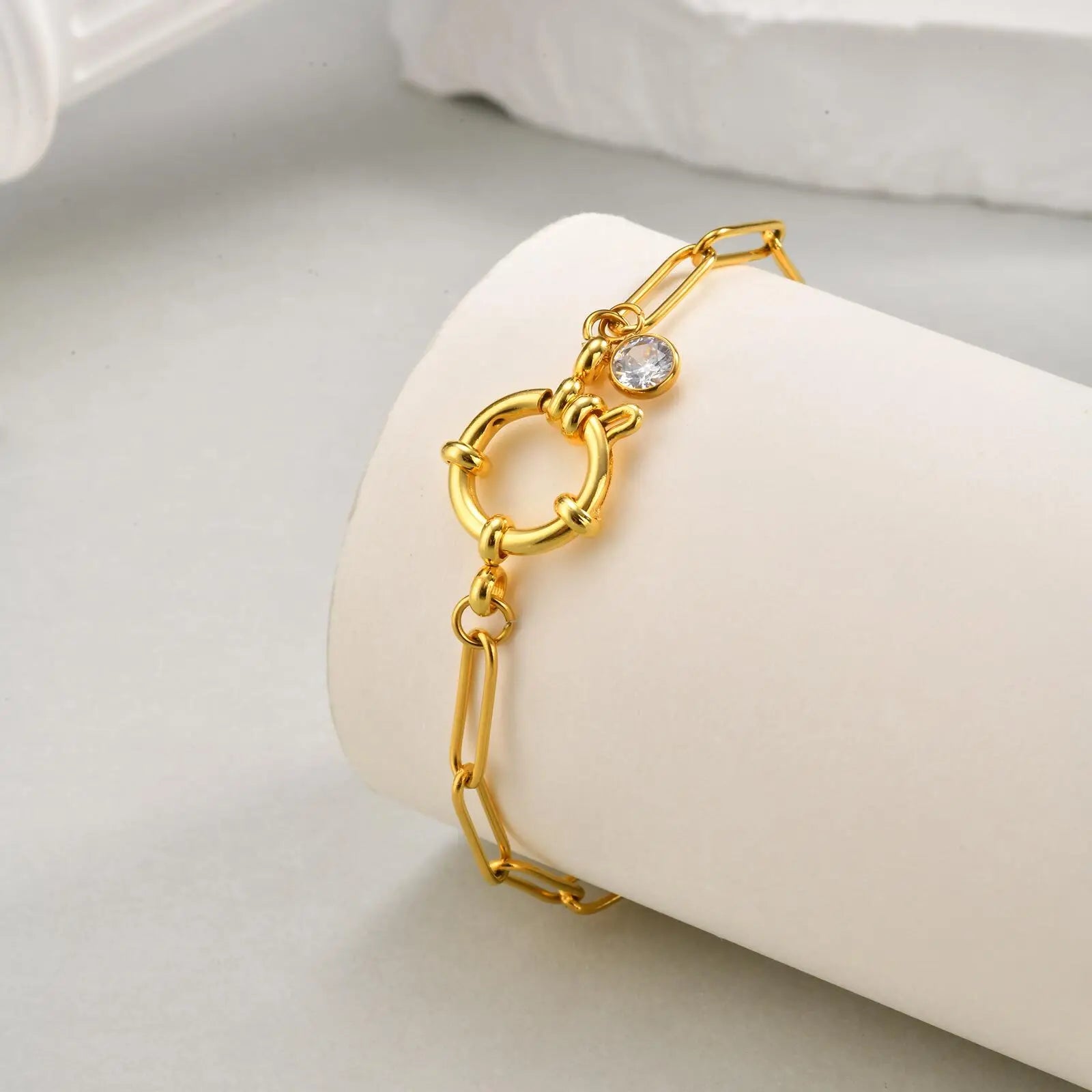 Vnox Classic Gold Plated Stainless Steel Chain Anklet, Summer Trendy Crown Foot Bracelet For Women Girls Not Allergic Jewelry💋