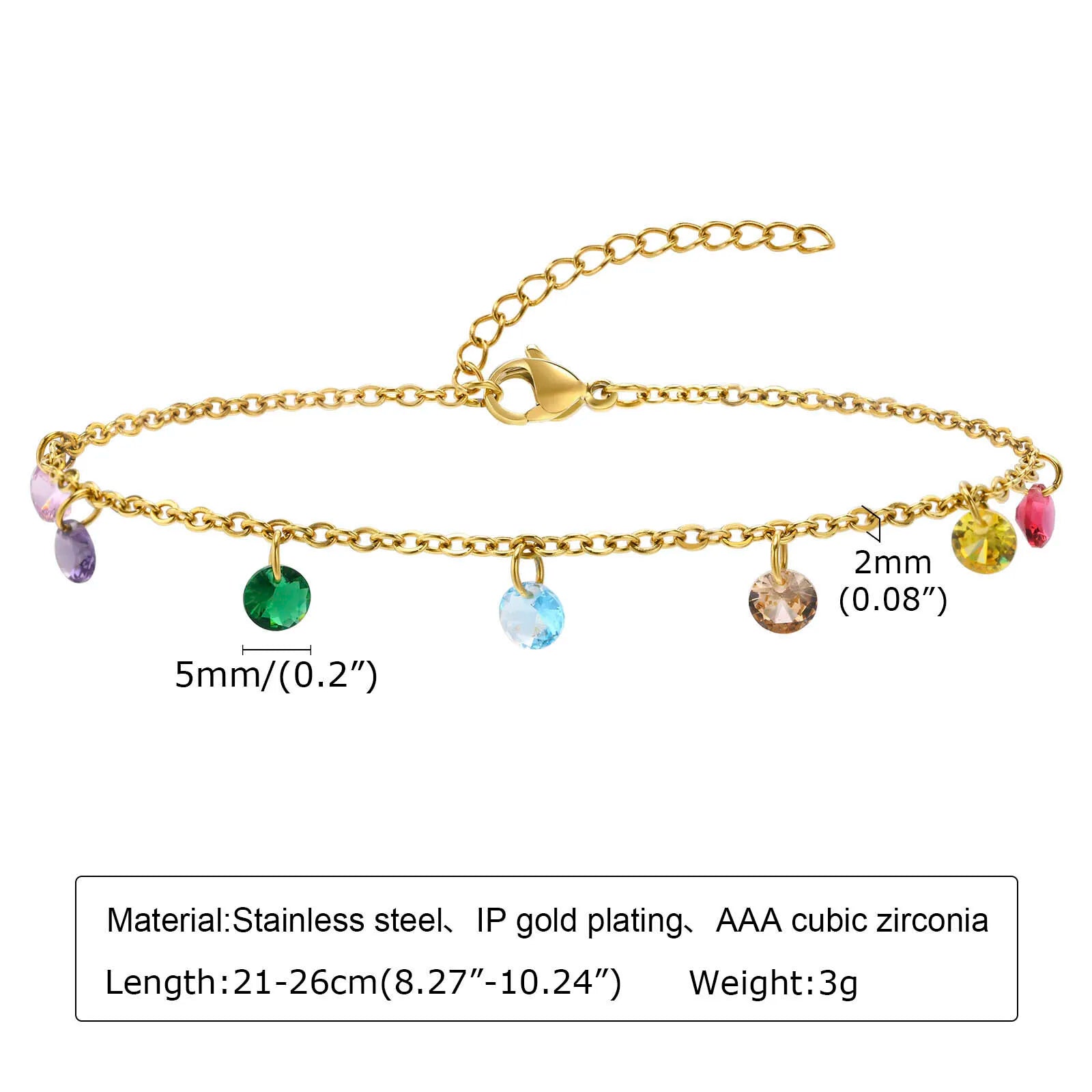 Evil Eye Anklet Bracelet for Women, 18K Gold Plated Stainless Steel, Adjustable Waterproof Evil Eye Jewelry✨️