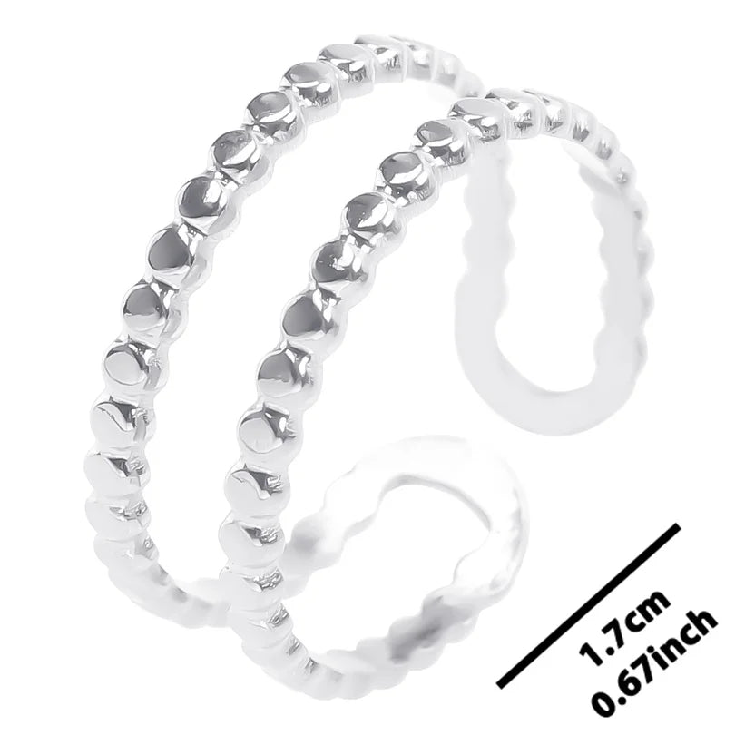 6pcs Stylish High Quality Stainless Steel Rings Love Hollow Geometric Stars Shaped Knuckle Rings Women Jewelry Accessory Gifts| Lurea accessories ✨️ 😍