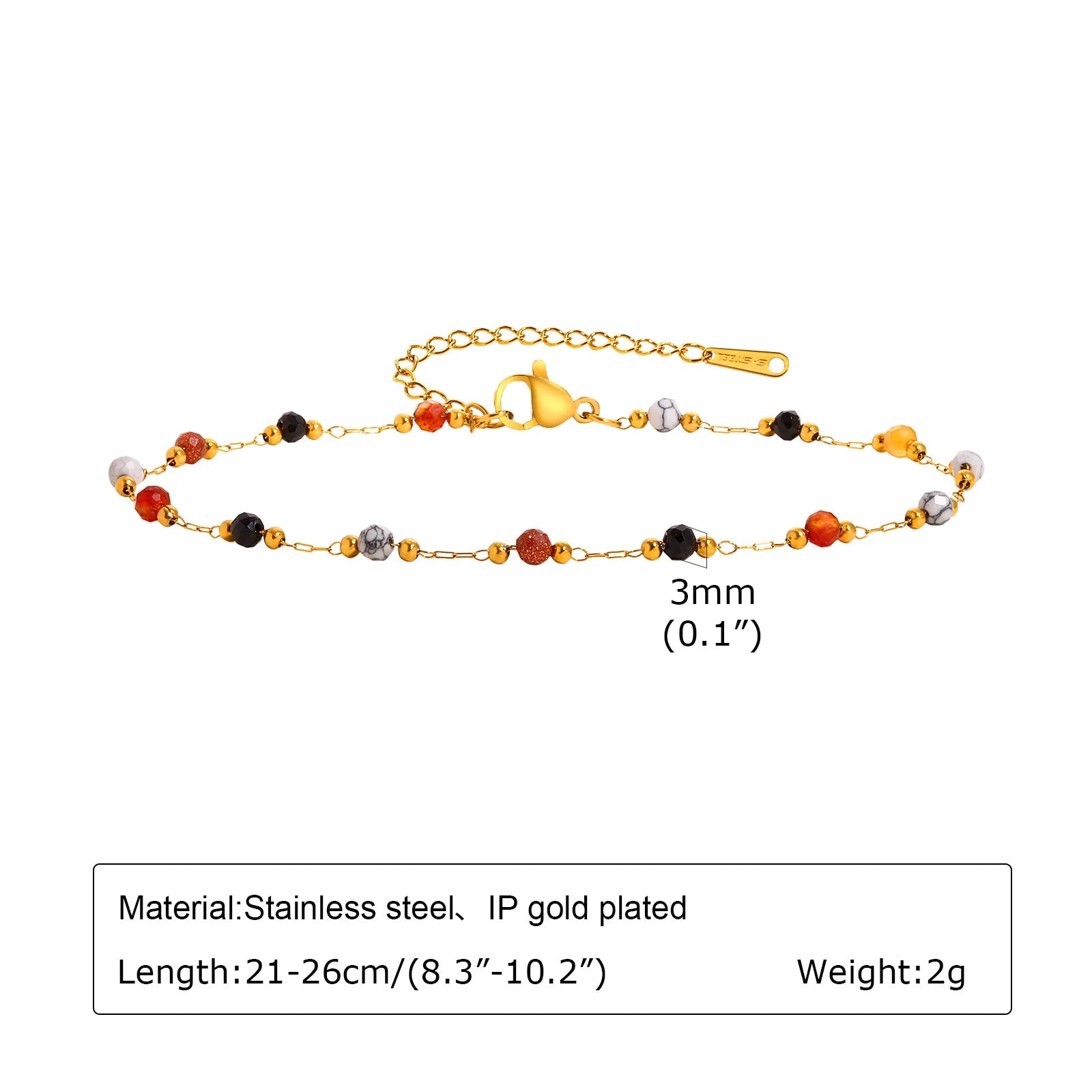 Evil Eye Anklet Bracelet for Women, 18K Gold Plated Stainless Steel, Adjustable Waterproof Evil Eye Jewelry✨️