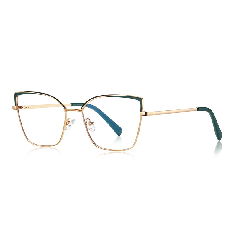 0 -0.5 -0.75 To -6.0 Pink Gold Frame Cat Eye Minus Myopia Glasses Women 1.56 Aspheric Anti Blue Light Prescription Spectacles❤️