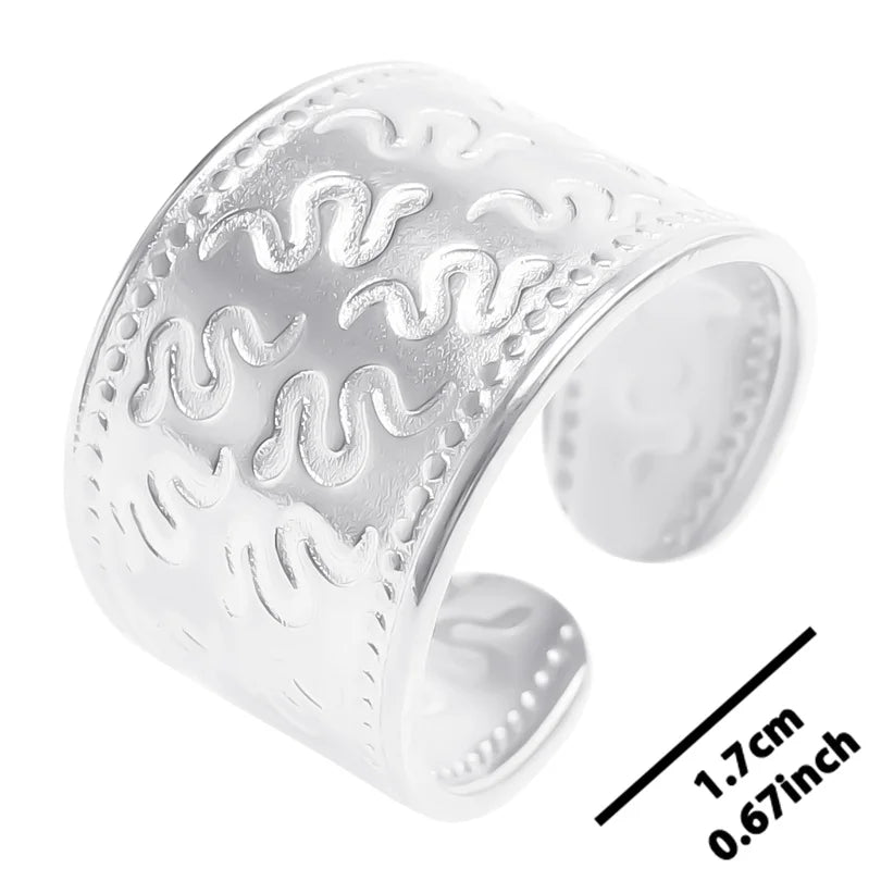 6pcs Stylish High Quality Stainless Steel Rings Love Hollow Geometric Stars Shaped Knuckle Rings Women Jewelry Accessory Gifts| Lurea accessories ✨️ 😍