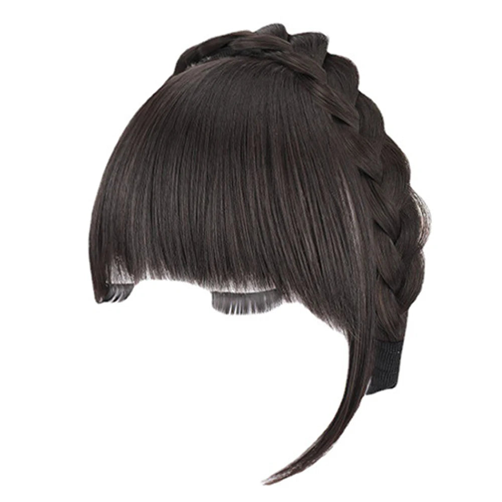 New Fake Hair Headband Wig Bangs Hairband Hair Extension Women Girls Clips In Hair Extension Hair Accessories Hairpiece Clips🌸