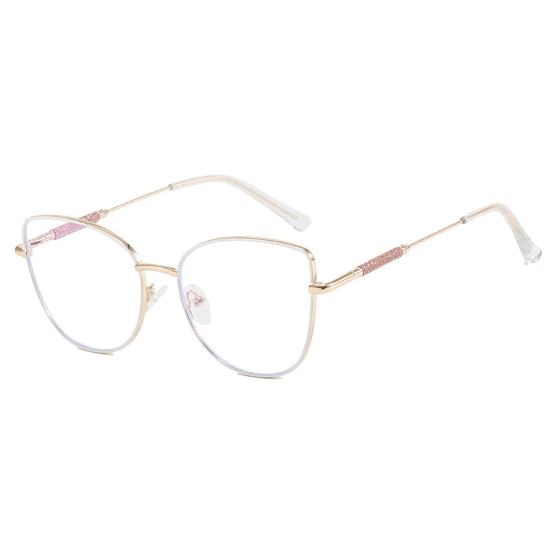 New Fashion Brand Design Cat Eye Photochromism Prescription Reading Glasses Women Anti Blue Light Frame Clear Hyperopia Eyewear♥️
