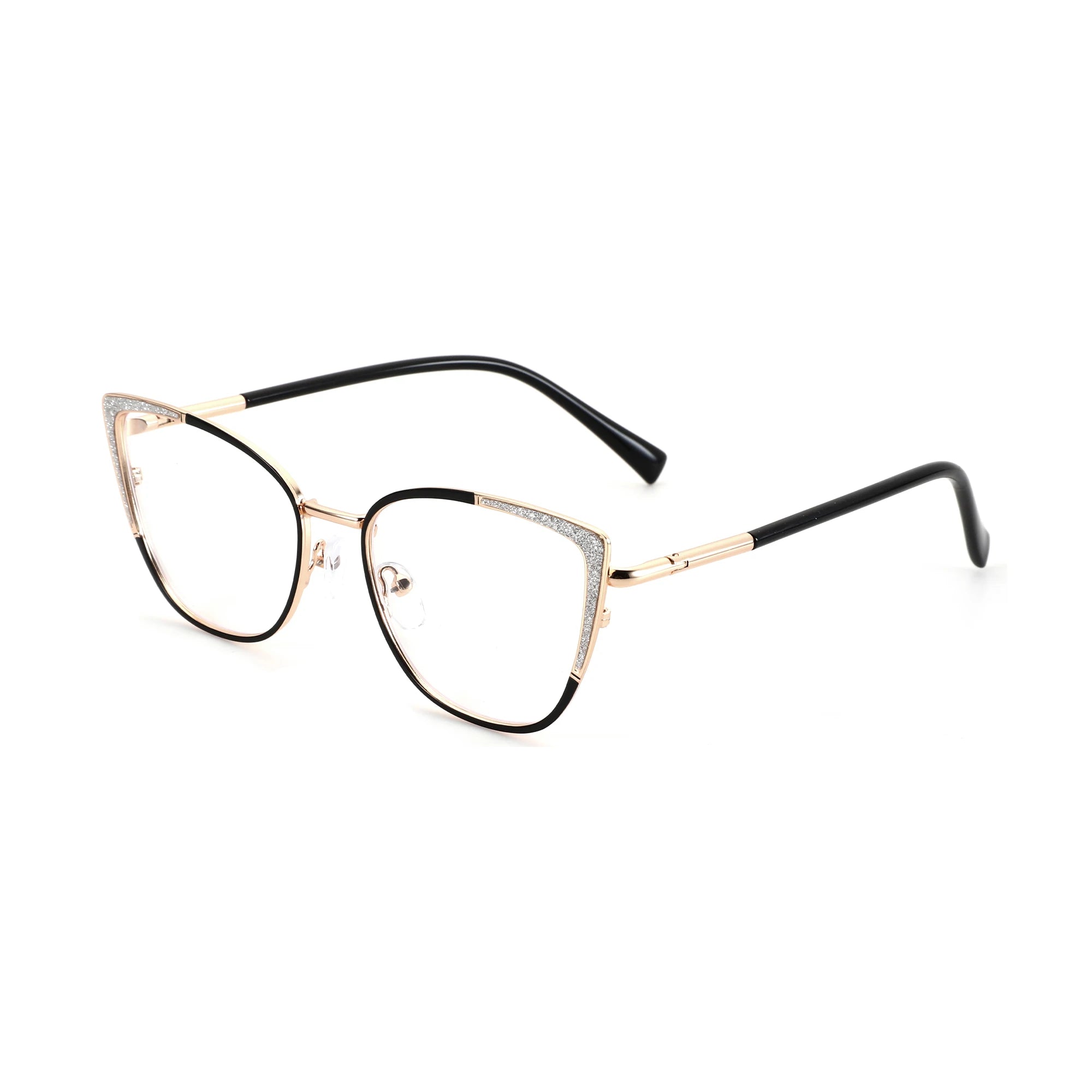 BLUEMOKY New butterfly metal women's round prescription glasses gradually change color, multi focus anti blue light for myopia♥️♥️