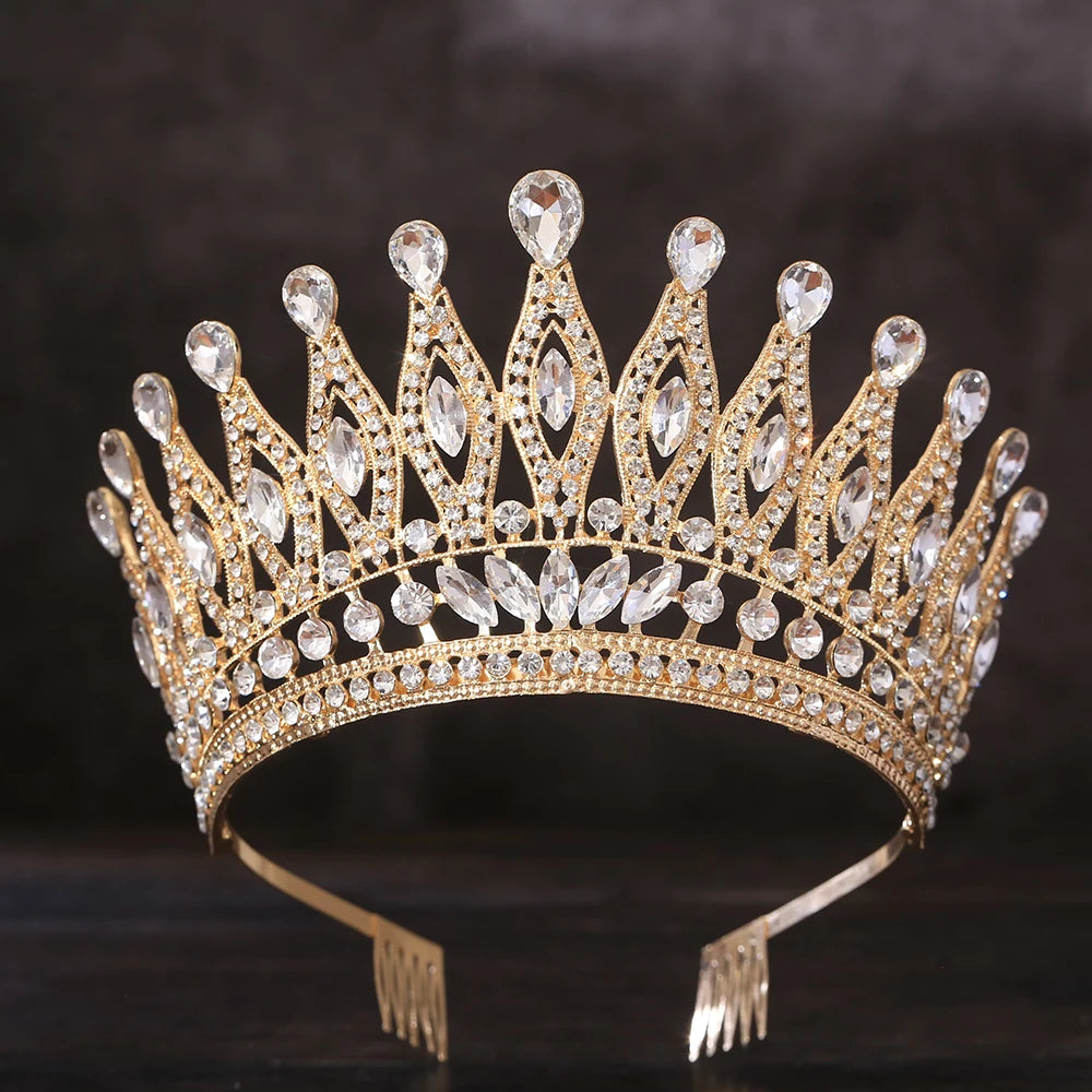 Tiara Crown for Women Girls, Wedding Tiara for Bride, Princess Hair Accessories for Birthday Prom Party Quinceanera