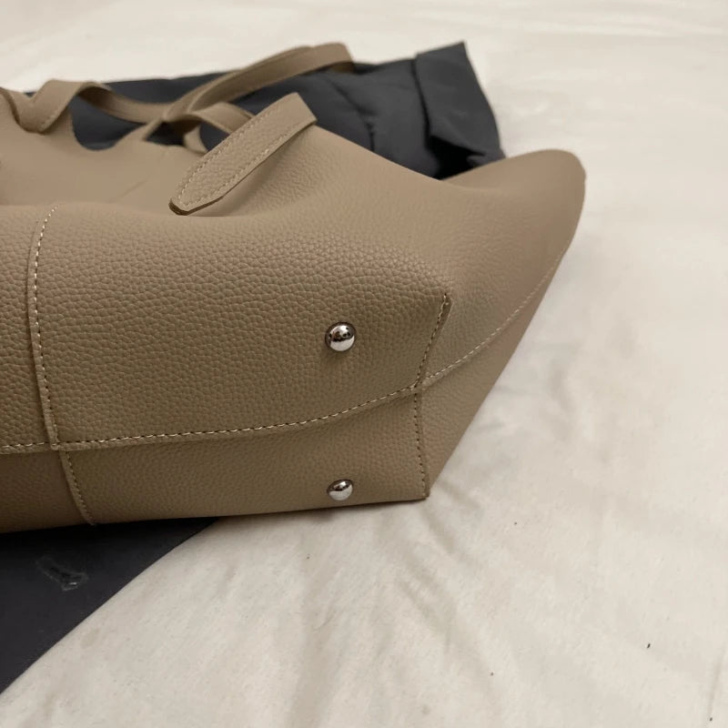 Branded Designer Shoulder Tote Bags For Women Soft PU Leather 2-IN-1 Big Capacity Shopper Tote Set 2025 Luxury Designer Handbags💘