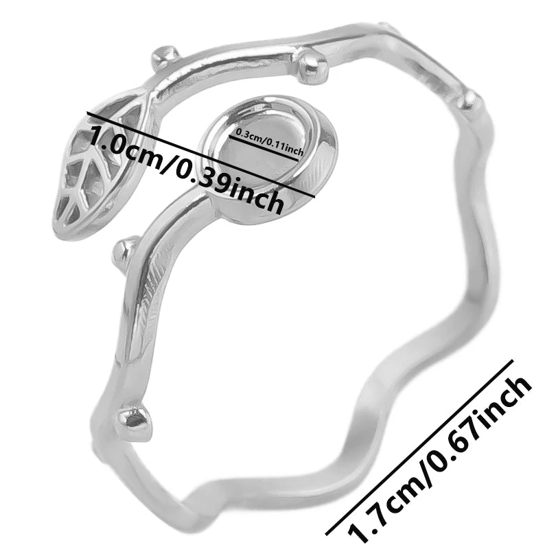 6pcs/lot Stainless Steel DIY Setting Rings Multi-layer Adjustable Open Rings Bases Jewelry Women Girls Anniversary Party Gifts