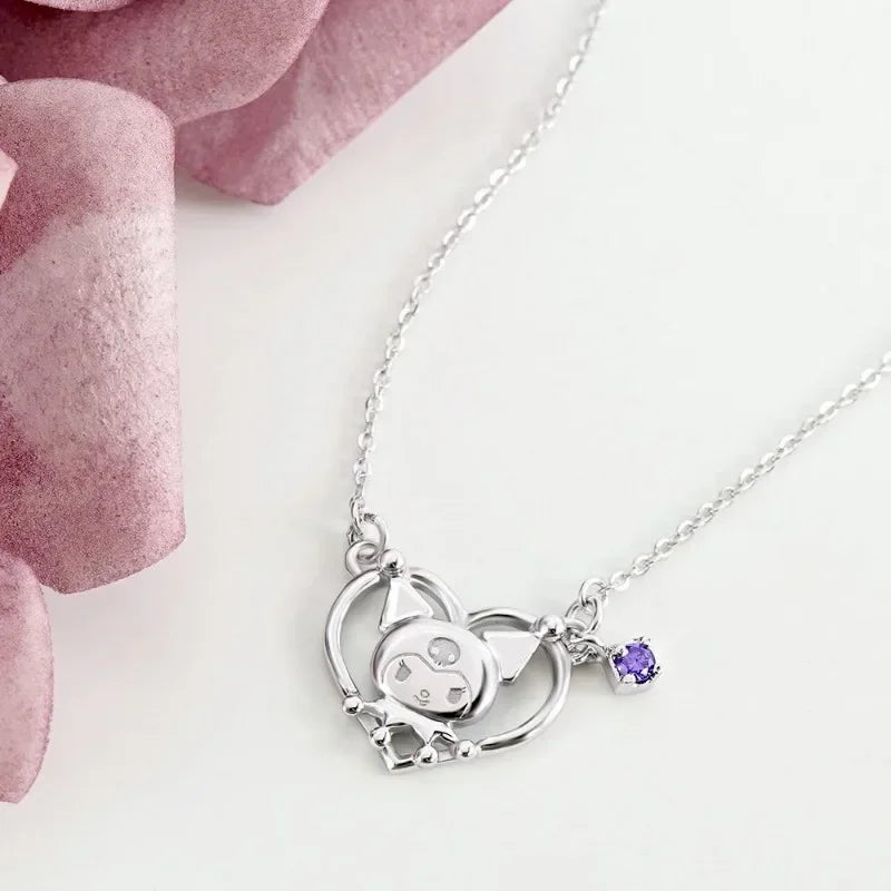 Cartoon Anime Necklace Set Cute Animal Clavicle Chain Pendant Earrings Jewelry Set Jewelry Accessories Girl Gift💋