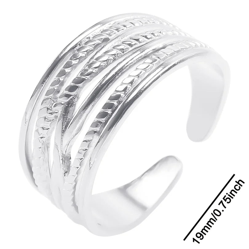 6pcs Stylish High Quality Stainless Steel Rings Love Hollow Geometric Stars Shaped Knuckle Rings Women Jewelry Accessory Gifts| Lurea accessories ✨️ 😍