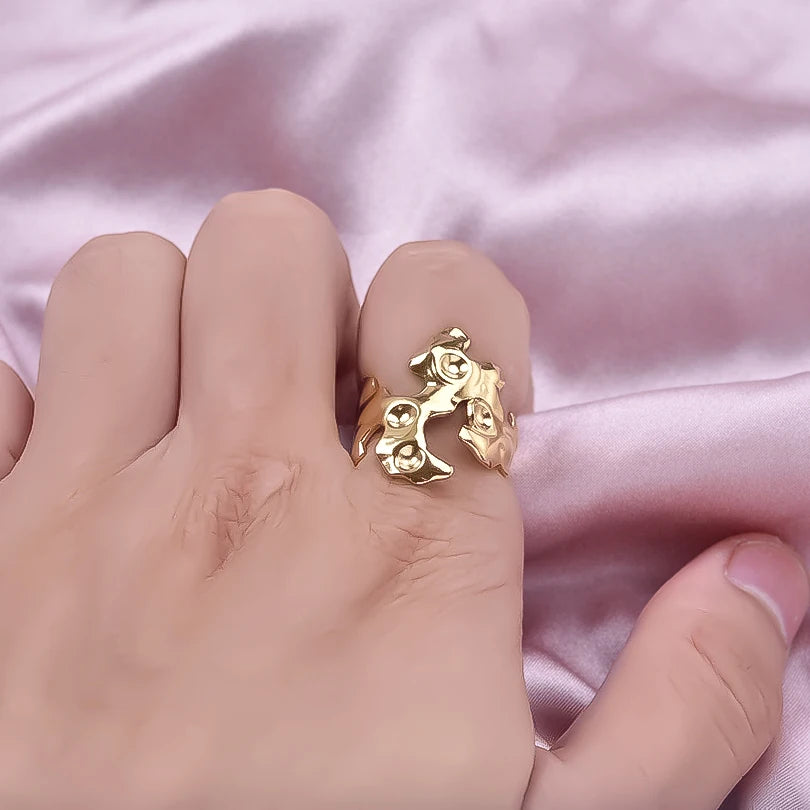 6pcs/lot Stainless Steel DIY Setting Rings Multi-layer Adjustable Open Rings Bases Jewelry Women Girls Anniversary Party Gifts