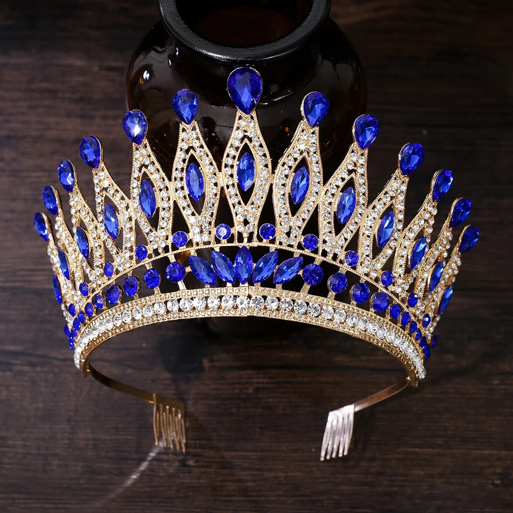 Tiara Crown for Women Girls, Wedding Tiara for Bride, Princess Hair Accessories for Birthday Prom Party Quinceanera