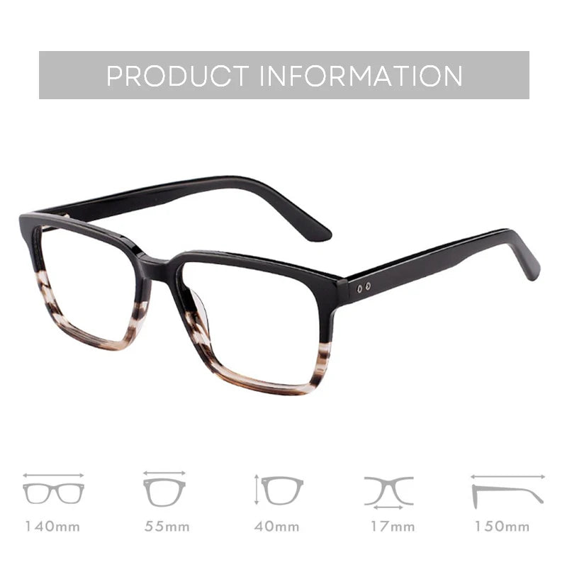 BLUEMOKY Fashion Acetate Square Prescription Glasses Anti Blue Ray Photochromic Eyewear Progressive Eyeglasses for Unisex♥️