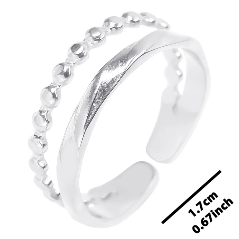 6pcs Stylish High Quality Stainless Steel Rings Love Hollow Geometric Stars Shaped Knuckle Rings Women Jewelry Accessory Gifts| Lurea accessories ✨️ 😍