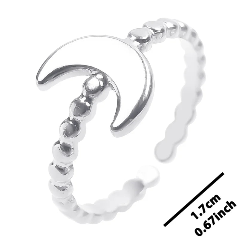 6pcs Stylish High Quality Stainless Steel Rings Love Hollow Geometric Stars Shaped Knuckle Rings Women Jewelry Accessory Gifts| Lurea accessories ✨️ 😍