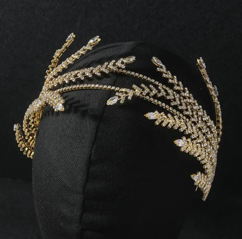 Cubic Zirconia Bridal Headpiece Wedding Hair Jewelry Accessories Luxury Bride Tiaras Headdress Prom Party Hairbands Headdress