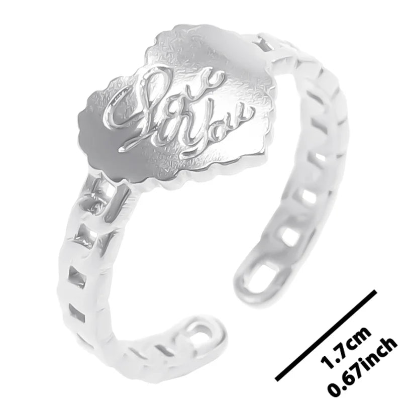 6pcs Stylish High Quality Stainless Steel Rings Love Hollow Geometric Stars Shaped Knuckle Rings Women Jewelry Accessory Gifts| Lurea accessories ✨️ 😍