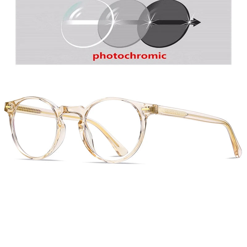 Anti Blue Rays Round Prescription Glasses For The Nearsighted Leopard Frame Student Prescription Spectacles 0 -0.5 -0.75 To -6.0☺️🌸