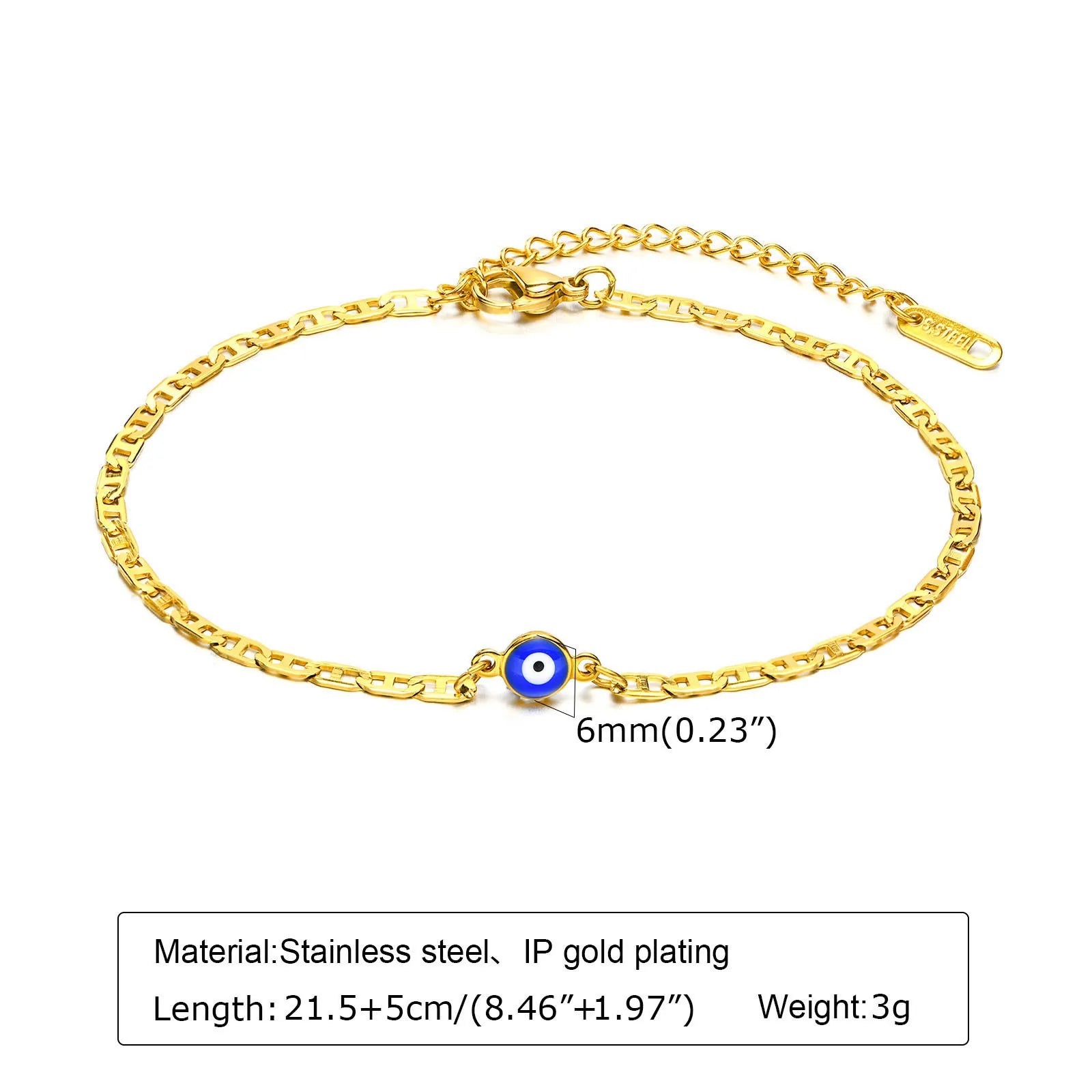 Stainless Steel Anklets Bracelet for Women, Flower Heart Seashell Charms Layered Anklets, Waterproof Gold Plated Anklet❤️