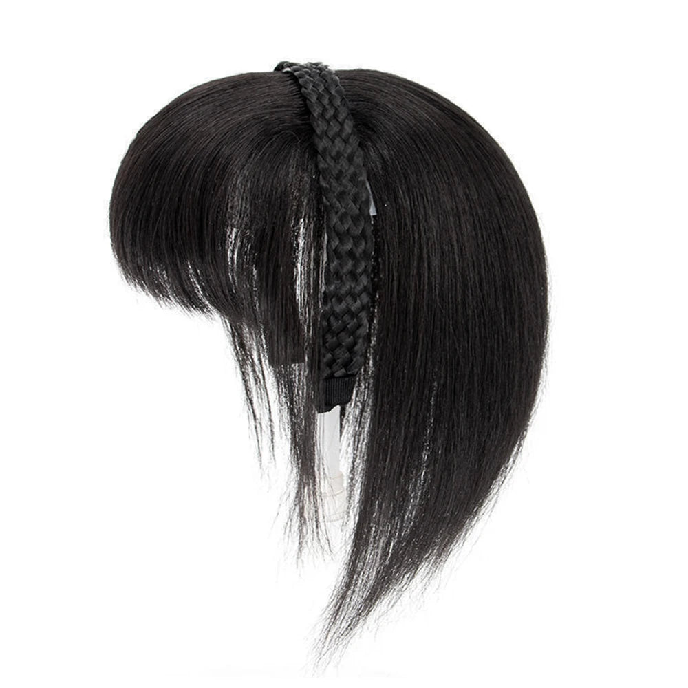New Fake Hair Headband Wig Bangs Hairband Hair Extension Women Girls Clips In Hair Extension Hair Accessories Hairpiece Clips🌸