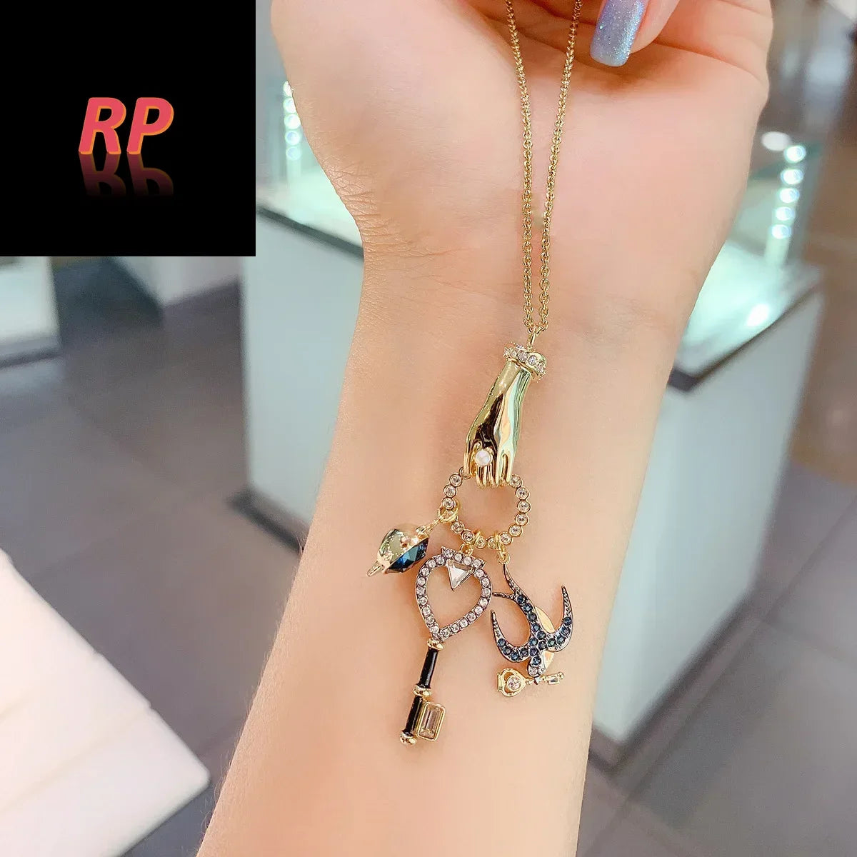 RP Sunflower Ladies' Austrian Crystal Jewelry Sets Exquisite TAROT MAGIC Necklace Earrings Bracelet Ring Party for Women💖