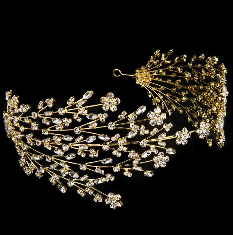 Cubic Zirconia Bridal Headpiece Wedding Hair Jewelry Accessories Luxury Bride Tiaras Headdress Prom Party Hairbands Headdress