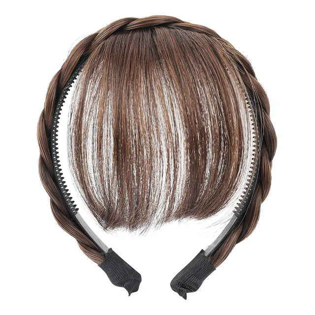 New Fake Hair Headband Wig Bangs Hairband Hair Extension Women Girls Clips In Hair Extension Hair Accessories Hairpiece Clips🌸