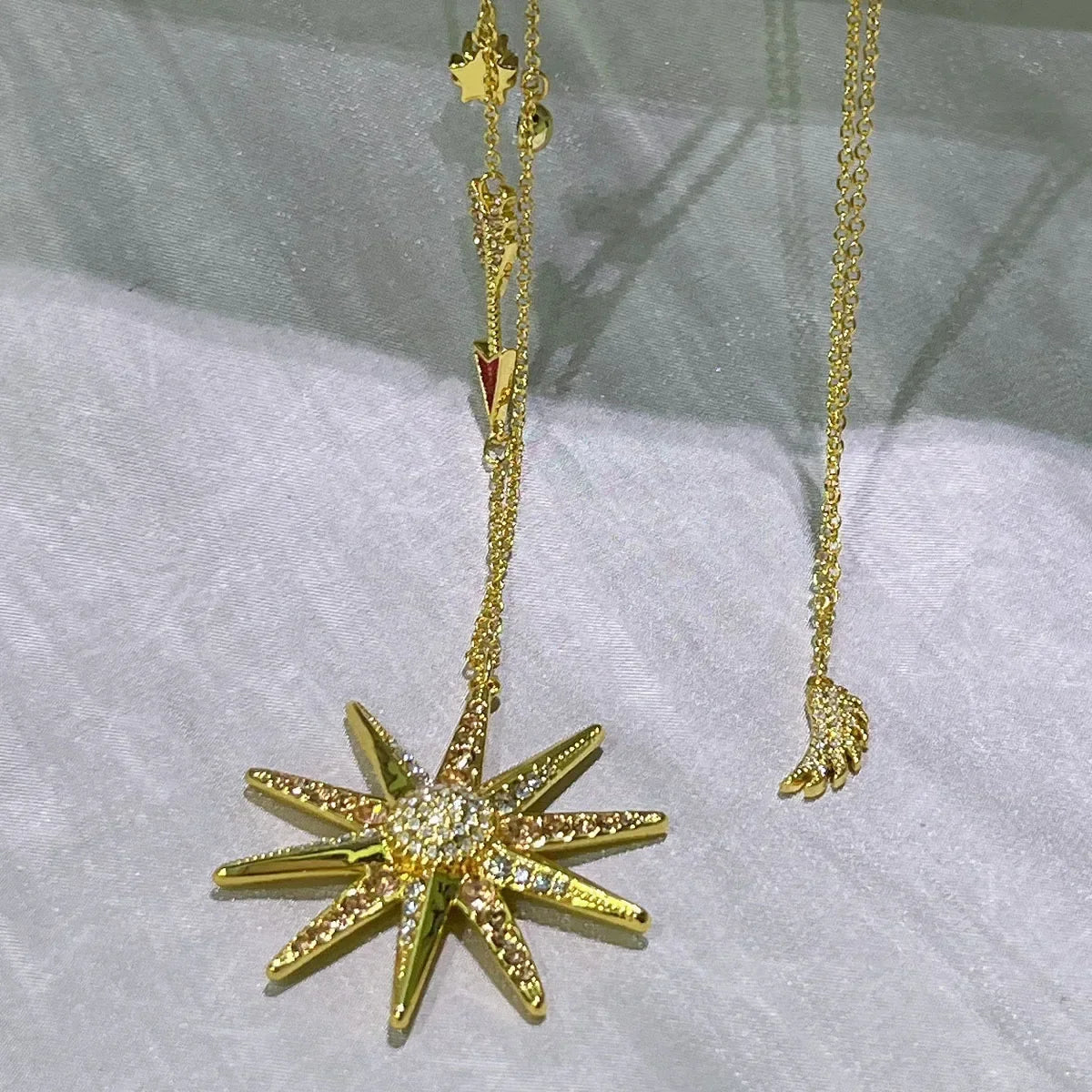 RP Sunflower Ladies' Austrian Crystal Jewelry Sets Exquisite TAROT MAGIC Necklace Earrings Bracelet Ring Party for Women💖