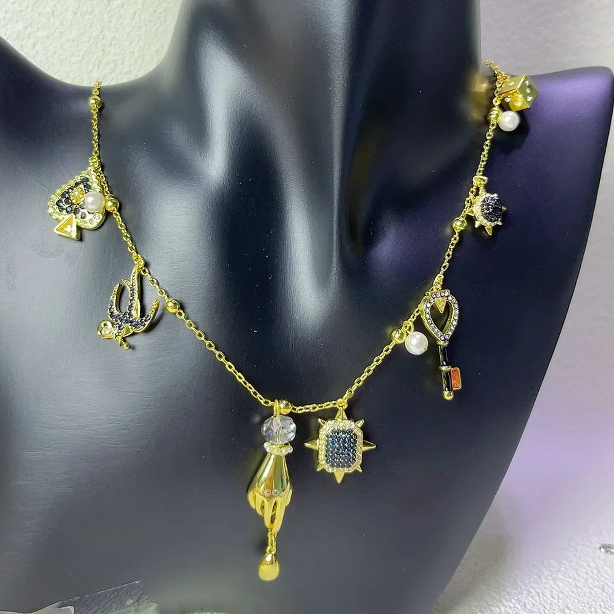 RP Sunflower Ladies' Austrian Crystal Jewelry Sets Exquisite TAROT MAGIC Necklace Earrings Bracelet Ring Party for Women💖