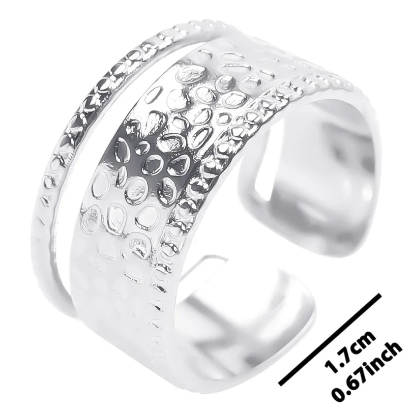 6pcs Stylish High Quality Stainless Steel Rings Love Hollow Geometric Stars Shaped Knuckle Rings Women Jewelry Accessory Gifts| Lurea accessories ✨️ 😍